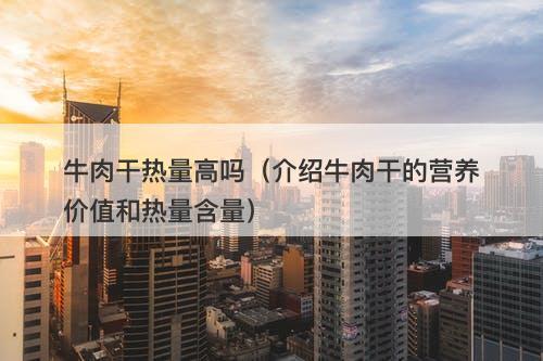牛肉干热量高吗(介绍牛肉干的营养价值和热量含量)-图1 牛肉干热量高吗(介绍牛肉干的营养价值和热量含量)-图1