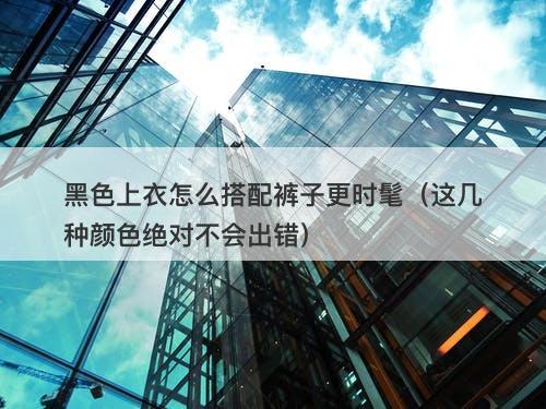 黑色上衣怎么搭配裤子更时髦（这几种颜色绝对不会出错）-图1