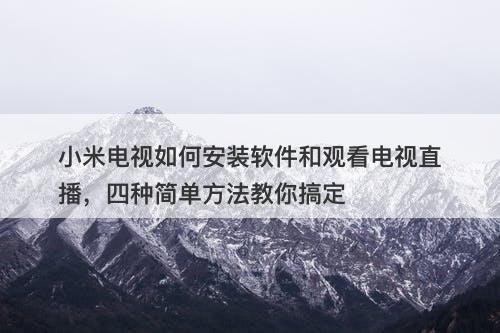 小米电视如何安装软件和观看电视直播，四种简单方法教你搞定-图1