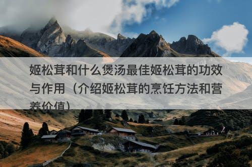 姬松茸和什么煲汤最佳姬松茸的功效与作用（介绍姬松茸的烹饪方法和营养价值）