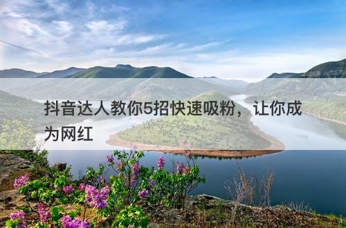 抖音达人教你5招快速吸粉，让你成为网红-图1