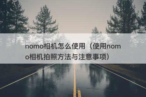 nomo相机怎么使用（使用nomo相机拍照方法与注意事项）-图1