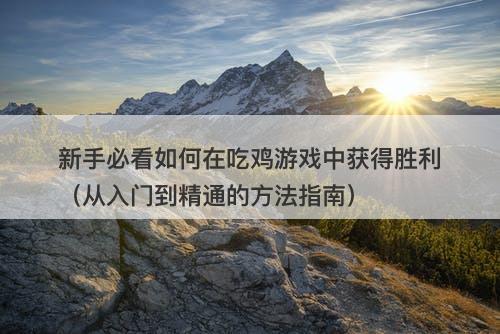 新手必看如何在吃鸡游戏中获得胜利（从入门到精通的方法指南）