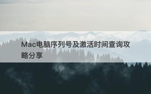 Mac电脑序列号及激活时间查询攻略分享