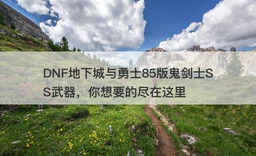 DNF地下城与勇士85版鬼剑士SS武器，你想要的尽在这里-图1