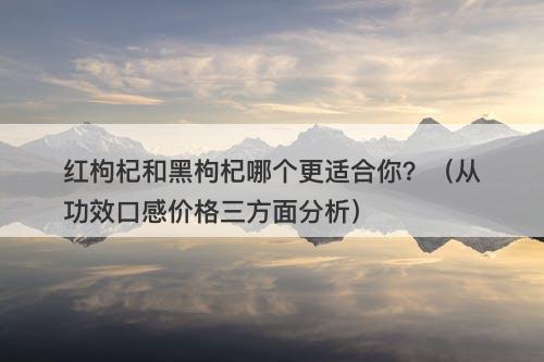 红枸杞和黑枸杞哪个更适合你？（从功效口感价格三方面分析）-图1