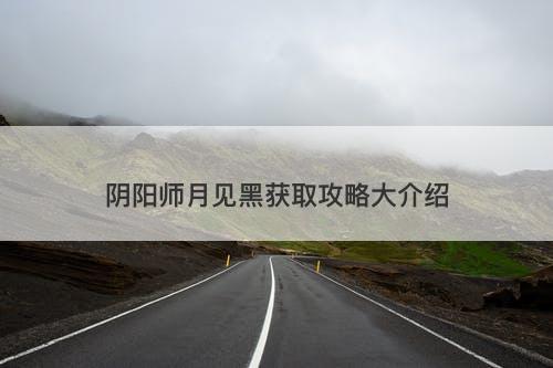 阴阳师月见黑获取攻略大介绍