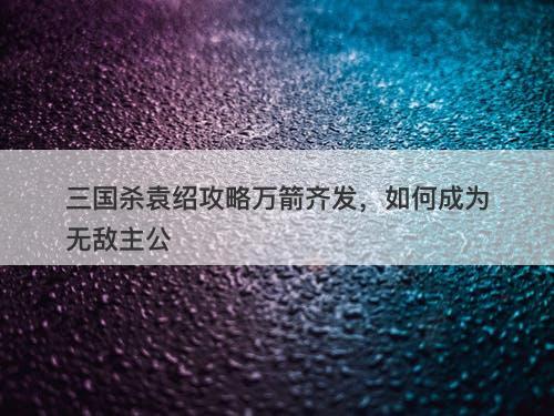 三国杀袁绍攻略万箭齐发，如何成为无敌主公