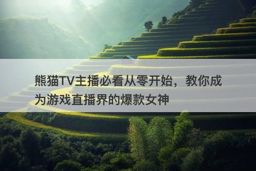 熊猫TV主播必看从零开始,教你成为游戏直播界的爆款女神-图1 熊猫TV主播必看从零开始,教你成为游戏直播界的爆款女神-图1