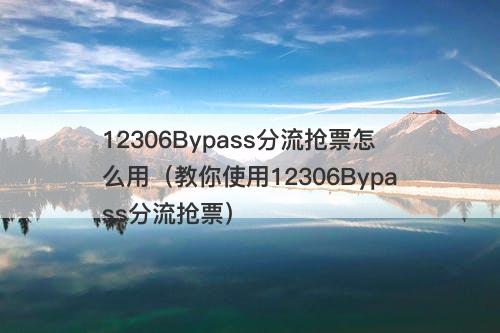 12306Bypass分流抢票怎么用(教你使用12306Bypass分流抢票)-图1 12306Bypass分流抢票怎么用(教你使用12306Bypass分流抢票)-图1