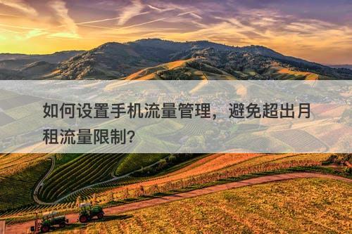 如何设置手机流量管理，避免超出月租流量限制？