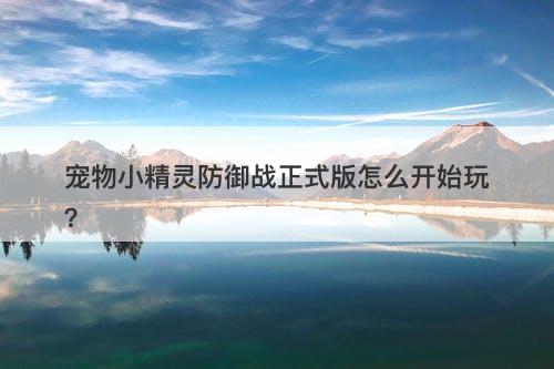 宠物小精灵防御战正式版怎么开始玩？