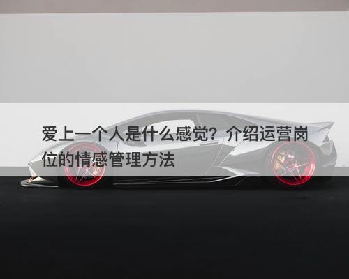 爱上一个人是什么感觉？介绍运营岗位的情感管理方法-图1