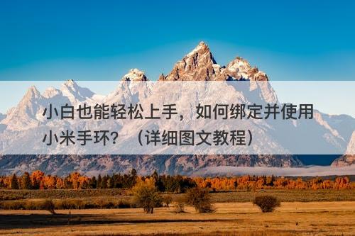 小白也能轻松上手，如何绑定并使用小米手环？（详细图文教程）