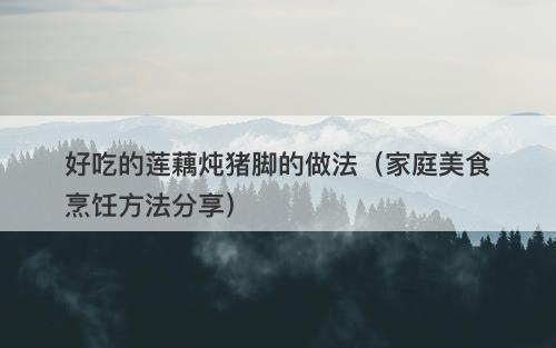 好吃的莲藕炖猪脚的做法（家庭美食烹饪方法分享）