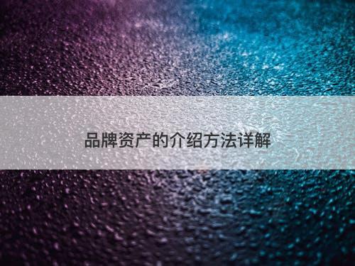 品牌资产的介绍方法详解
