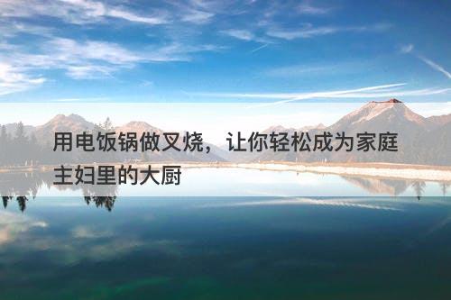 用电饭锅做叉烧，让你轻松成为家庭主妇里的大厨