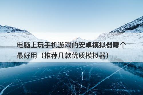 电脑上玩手机游戏的安卓模拟器哪个最好用（推荐几款优质模拟器）