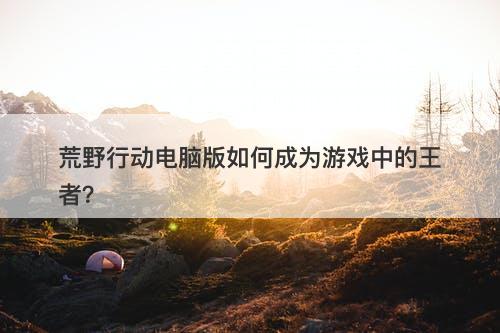 荒野行动电脑版如何成为游戏中的王者？
