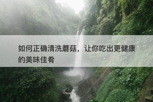 如何正确清洗蘑菇，让你吃出更健康的美味佳肴