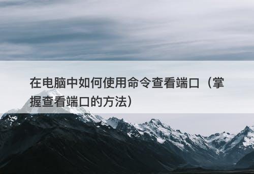 在电脑中如何使用命令查看端口（掌握查看端口的方法）