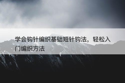 学会钩针编织基础短针钩法，轻松入门编织方法