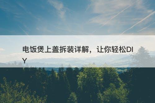 电饭煲上盖拆装详解，让你轻松DIY