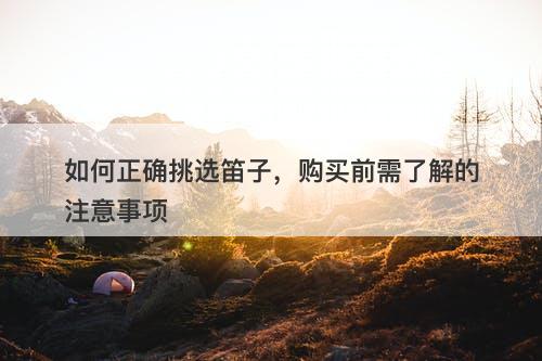 如何正确挑选笛子，购买前需了解的注意事项