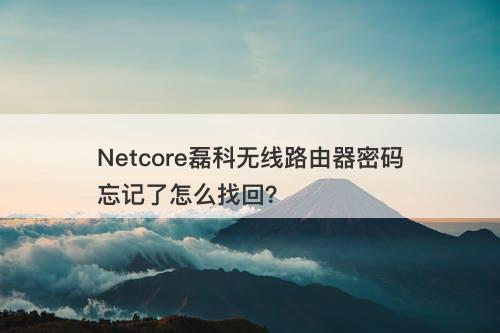 Netcore磊科无线路由器密码忘记了怎么找回？