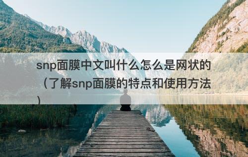 snp面膜中文叫什么怎么是网状的（了解snp面膜的特点和使用方法）