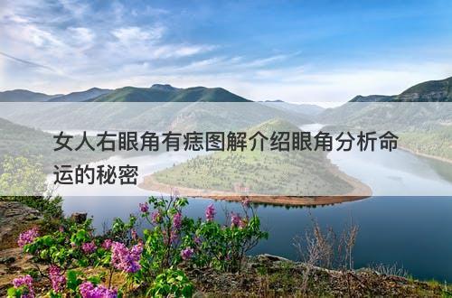 女人右眼角有痣图解介绍眼角分析命运的秘密-图1 女人右眼角有痣图解介绍眼角分析命运的秘密-图1