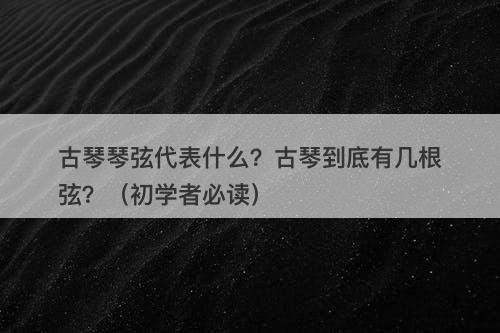 古琴琴弦代表什么？古琴到底有几根弦？（初学者必读）-图1