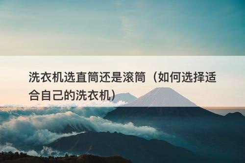 洗衣机选直筒还是滚筒（如何选择适合自己的洗衣机）-图1