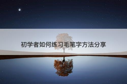 初学者如何练习毛笔字方法分享