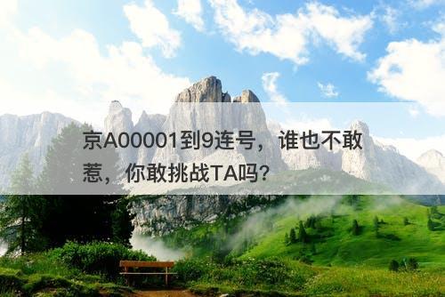 京A00001到9连号，谁也不敢惹，你敢挑战TA吗？