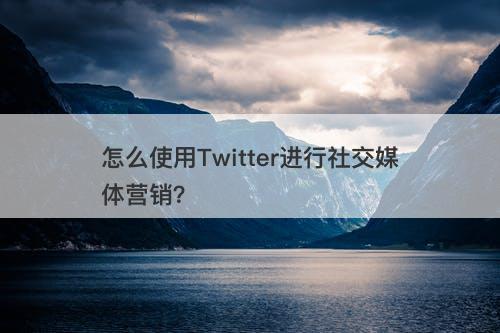 怎么使用Twitter进行社交媒体营销？