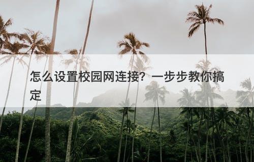 怎么设置校园网连接？一步步教你搞定