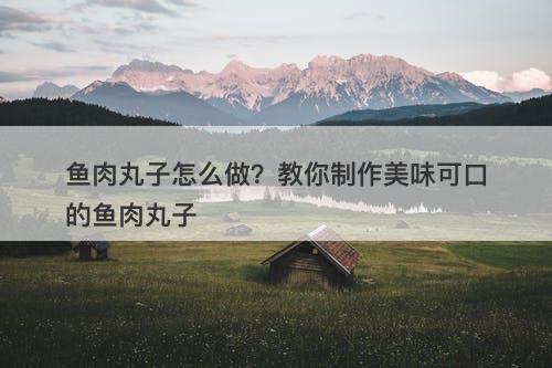 鱼肉丸子怎么做？教你制作美味可口的鱼肉丸子