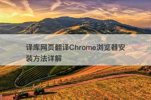译库网页翻译Chrome浏览器安装方法详解