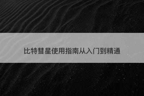 比特彗星使用指南从入门到精通