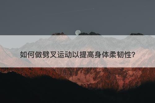 如何做劈叉运动以提高身体柔韧性？