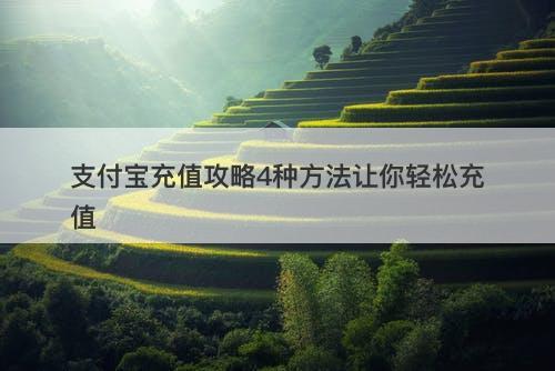 支付宝充值攻略4种方法让你轻松充值