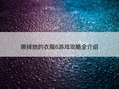 撕掉她的衣服6游戏攻略全介绍