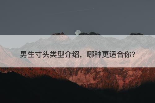 男生寸头类型介绍，哪种更适合你？
