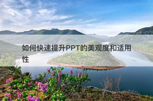 如何快速提升PPT的美观度和适用性