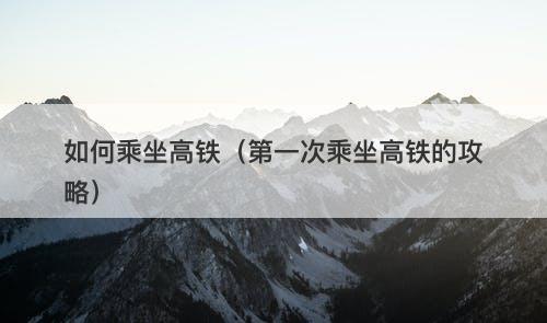 如何乘坐高铁（第一次乘坐高铁的攻略）