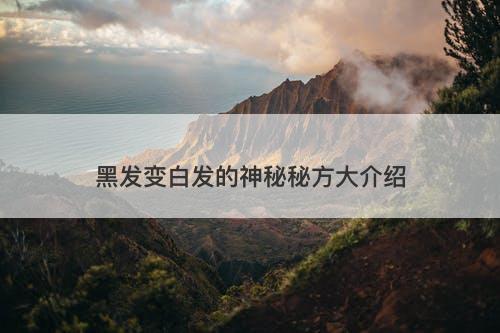 黑发变白发的神秘秘方大介绍