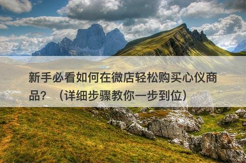 新手必看如何在微店轻松购买心仪商品？（详细步骤教你一步到位）
