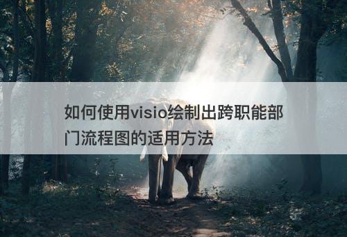 如何使用visio绘制出跨职能部门流程图的适用方法