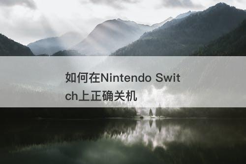 如何在Nintendo Switch上正确关机